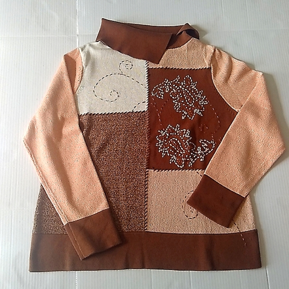 Emma James by Liz Claiborne Co. Sweater Large Brawn-Cream